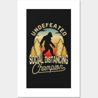 Social Distancing World Champions Funny Antisocial Introvert Posters and Art